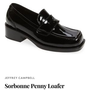 Jeffrey Campbell Sorbonne Patent Leather Penny Loafer Size 9